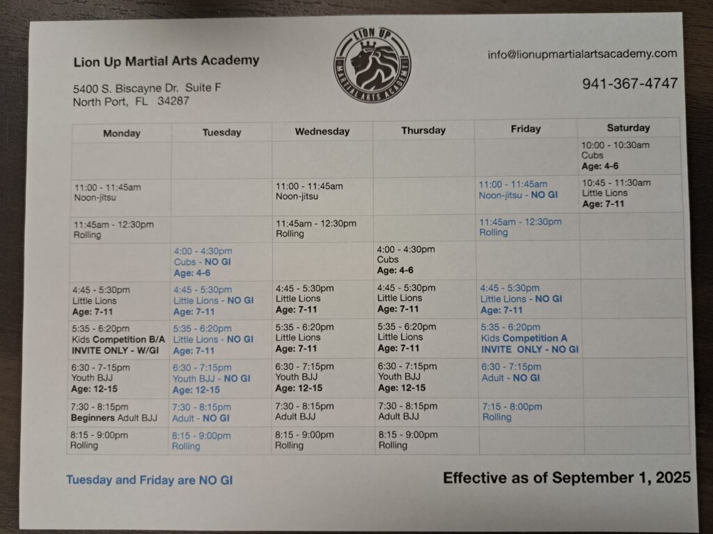 Schedule